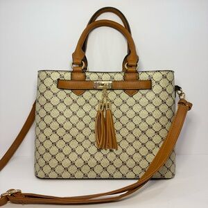 NWOT Fashion Handbag with Tassles,Top handle satchel & Leather Shoulder Tote